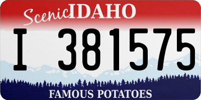 ID license plate I381575