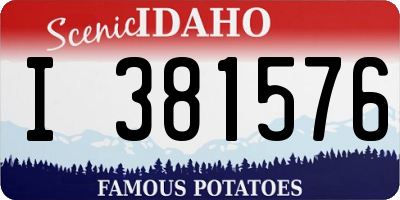 ID license plate I381576