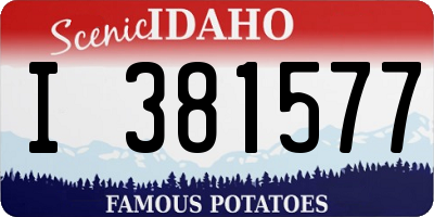 ID license plate I381577