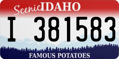 ID license plate I381583
