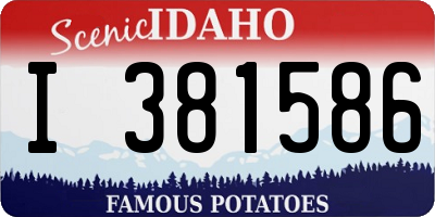 ID license plate I381586