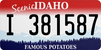 ID license plate I381587