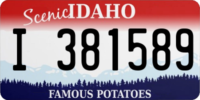 ID license plate I381589