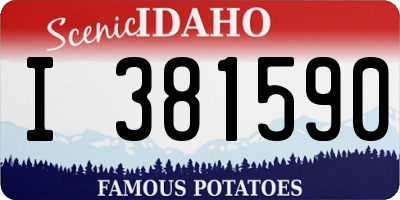 ID license plate I381590