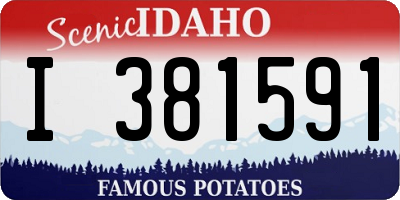ID license plate I381591