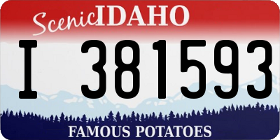 ID license plate I381593