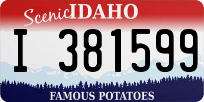 ID license plate I381599