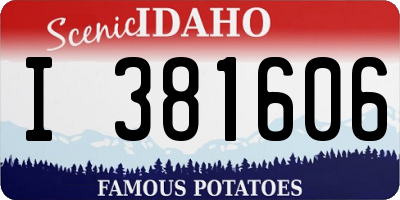 ID license plate I381606