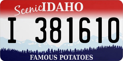 ID license plate I381610