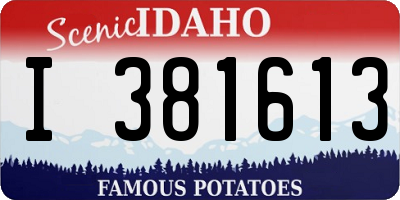 ID license plate I381613