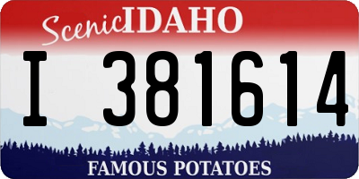 ID license plate I381614