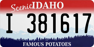 ID license plate I381617