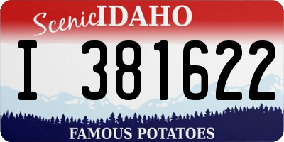 ID license plate I381622