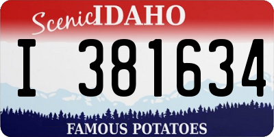 ID license plate I381634