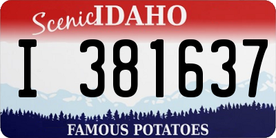 ID license plate I381637