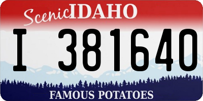 ID license plate I381640