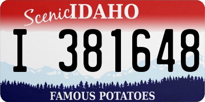 ID license plate I381648