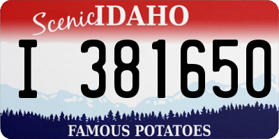 ID license plate I381650