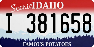 ID license plate I381658