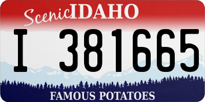 ID license plate I381665
