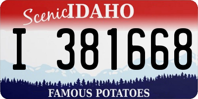 ID license plate I381668
