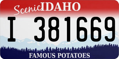 ID license plate I381669