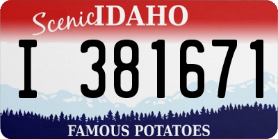 ID license plate I381671