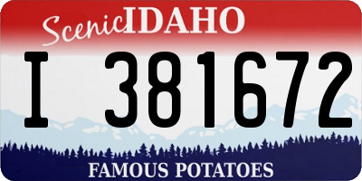 ID license plate I381672