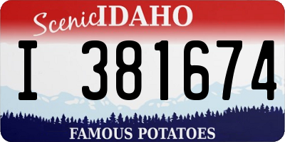 ID license plate I381674