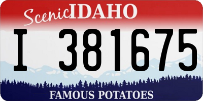 ID license plate I381675