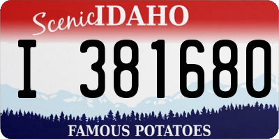 ID license plate I381680