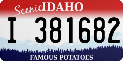 ID license plate I381682