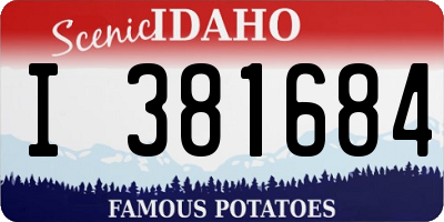 ID license plate I381684