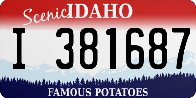 ID license plate I381687