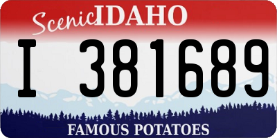 ID license plate I381689