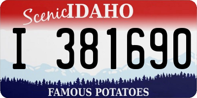 ID license plate I381690