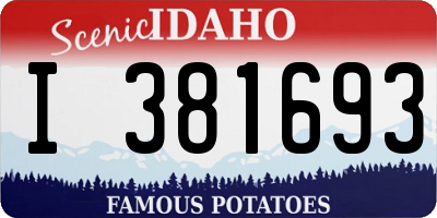 ID license plate I381693