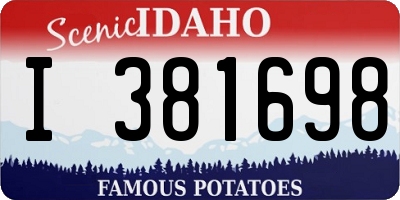 ID license plate I381698