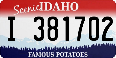 ID license plate I381702