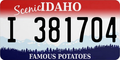 ID license plate I381704