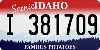 ID license plate I381709