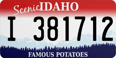 ID license plate I381712