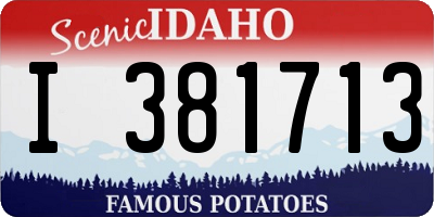 ID license plate I381713