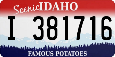 ID license plate I381716