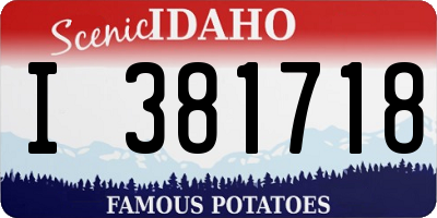 ID license plate I381718