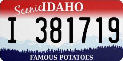 ID license plate I381719