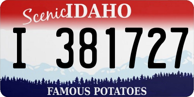 ID license plate I381727