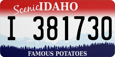 ID license plate I381730