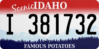ID license plate I381732