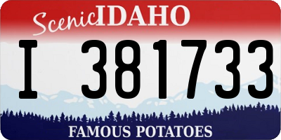 ID license plate I381733